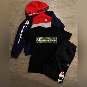Champion *BUNDLE* hoodie, t-shirt & pants, size medium